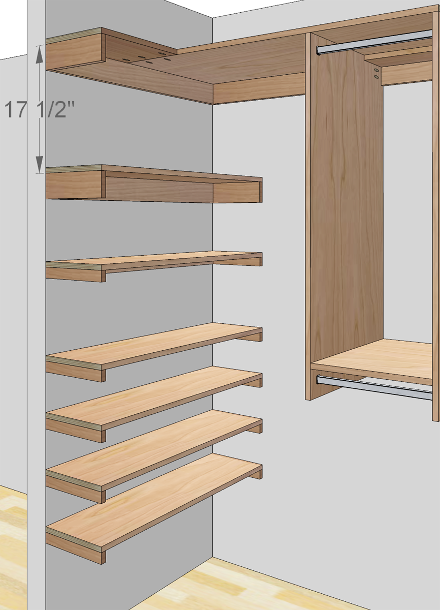 Step In Closet Organizer Plans