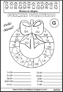 Natal, sílabas para formar palavras