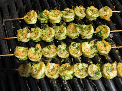 Cilantro Pesto Grilled Shrimp recipe