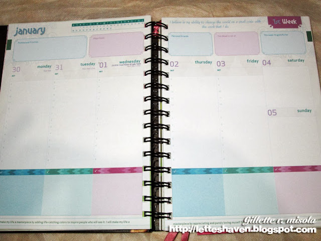 BDJ Planner 2014 Weekly Layout