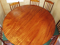 Koa wood heirloom table and chairs