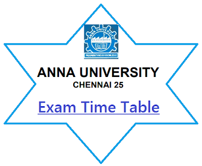 Anna University Exam Time Table April 2024
