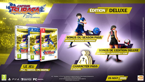 les 6 éditions de Captain Tsubasa - Rise of New Champions