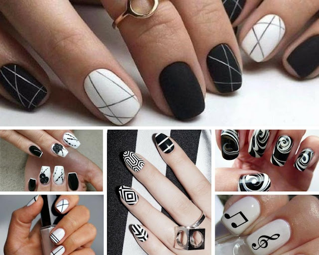 Black And White Nail Designs