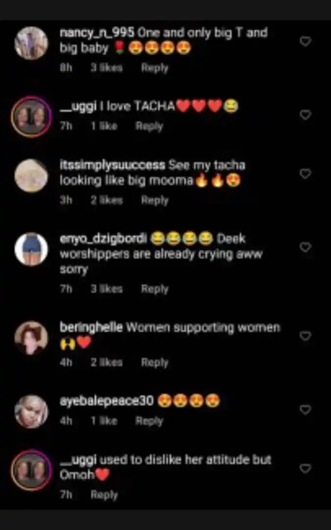 #Women supporting women: BBNaija’s Graduate, Tacha meets, Consoles Liquorose after Messy break up with Emmanuel at Queen’s 27th Star studded Birthday Party(VIDEO)