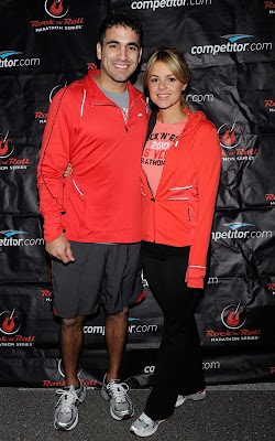 Ali Fedotowsky and Roberto Martinez at the Jingle Ball and the Zappos Rock 'N' Roll Las Vegas Marathon