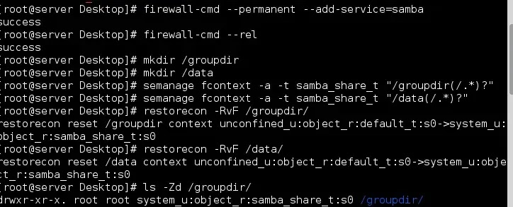 Samba Configuration in RHEL7