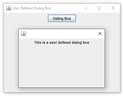 user defined dialog box