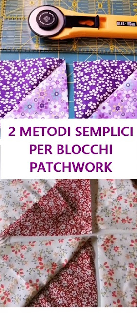 Come cucire due blocchi patchwork facili con video