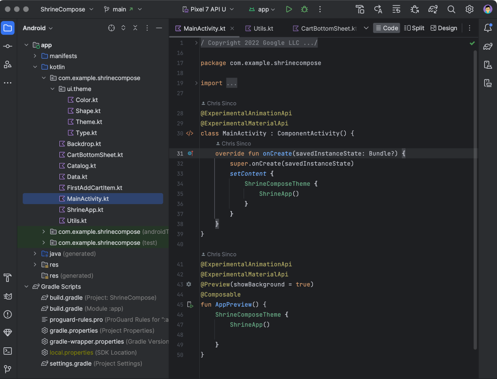 Screengrab showing the new UI adopted from IntelliJ
