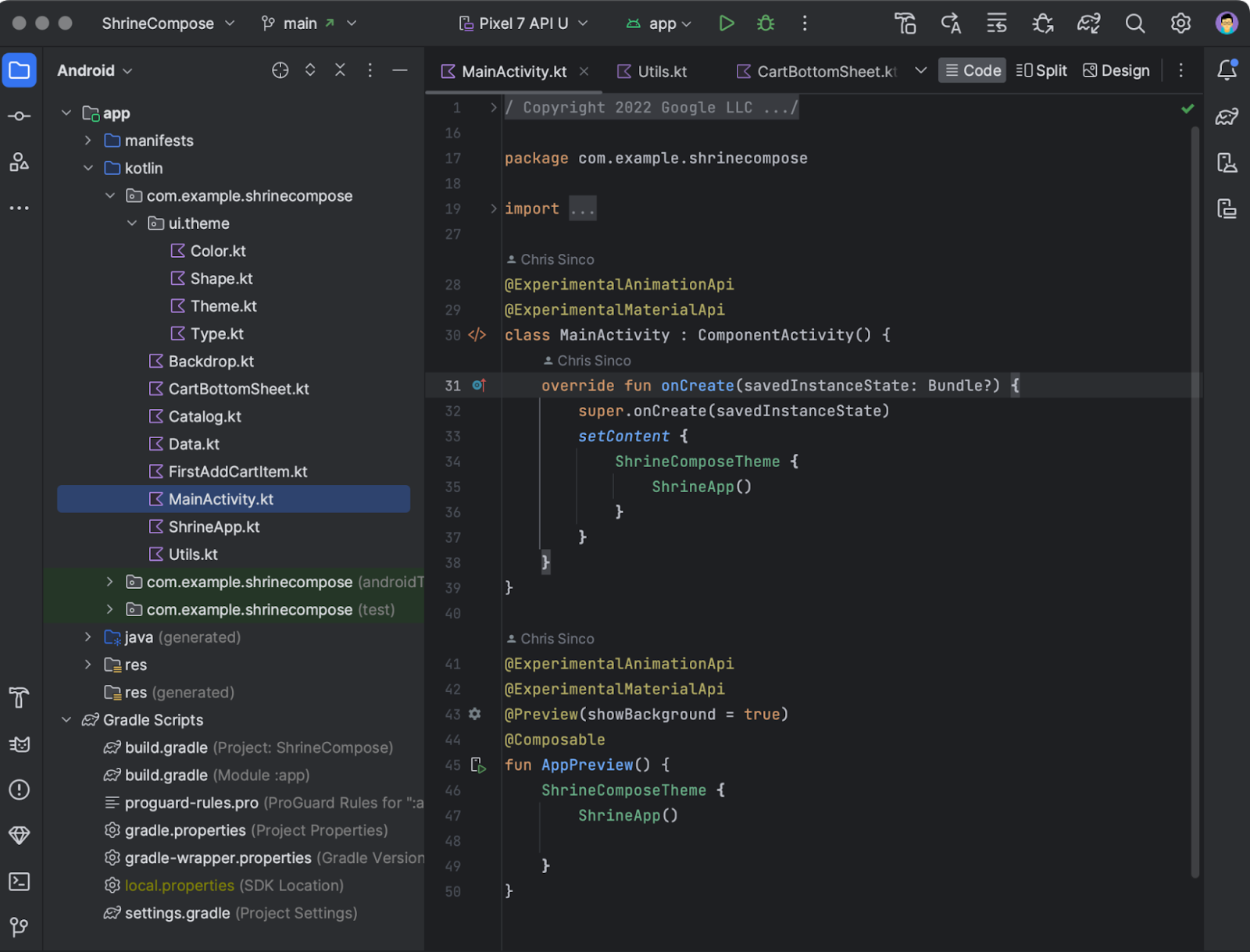 Screengrab yang menunjukkan UI baru yang diadopsi dari IntelliJ