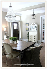 Farmhouse Foyer- Pottery Barn Mia Chandelier-Carriage House Lantern Pendant Light-From My Front Porch To Yours