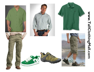 mens tall green clothing