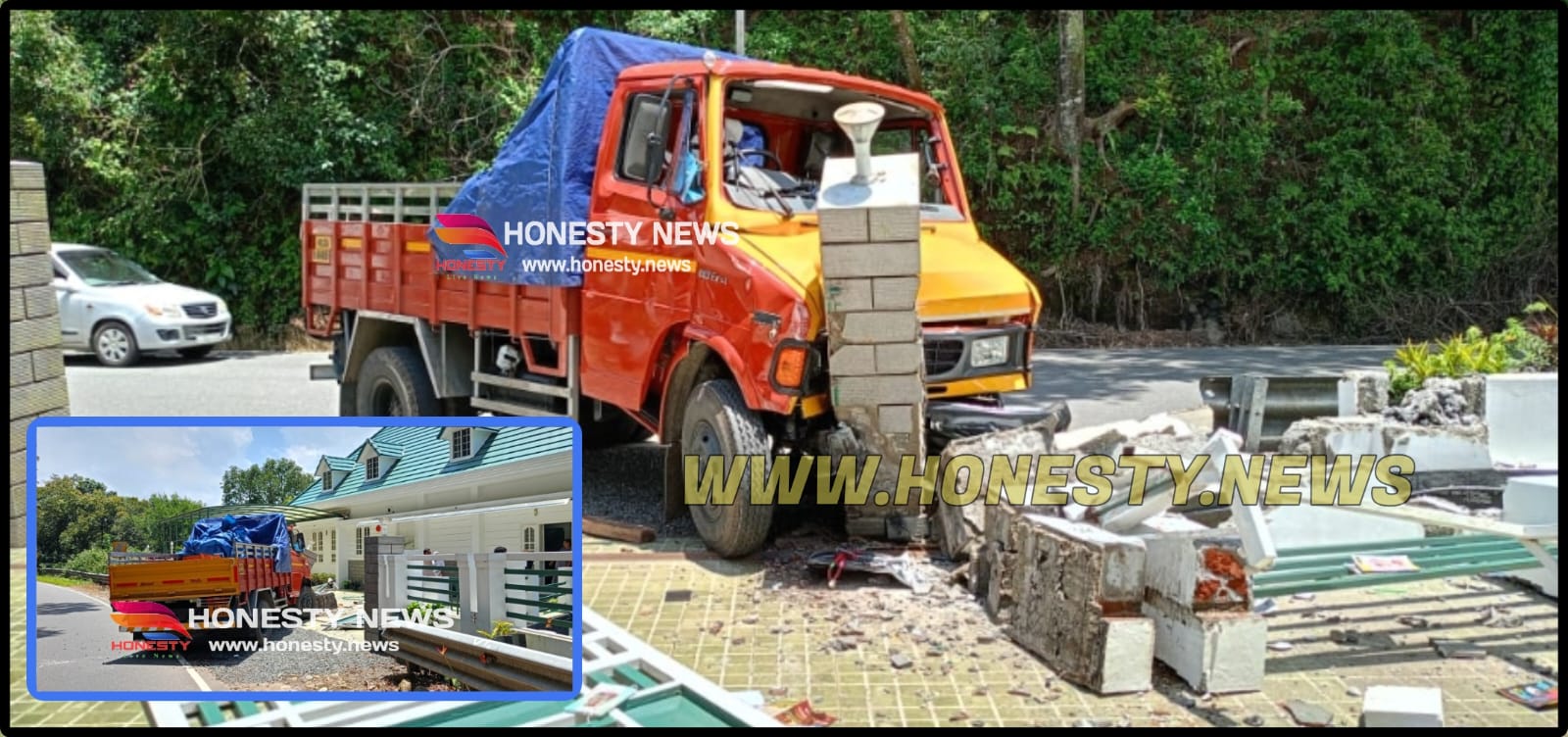 കുട്ടിക്കാനത്തിന് സമീപം വാഹനാപകടം; നിയന്ത്രണം നഷ്ട്ടപ്പെട്ട ലോറി വീടിന്റെ മതിലിൽ ഇടിച്ചു, ഒരാൾക്ക് പരിക്ക്. കുട്ടിക്കാനത്തിന് സമീപം വാഹനാപകടം; നിയന്ത്രണം നഷ്ട്ടപ്പെട്ട ലോറി വീടിന്റെ മതിലിൽ ഇടിച്ചു, ഒരാൾക്ക് പരിക്ക്.
