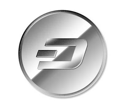 仮想通貨ダッシュ（Dash）のフリー素材（銀貨ver）