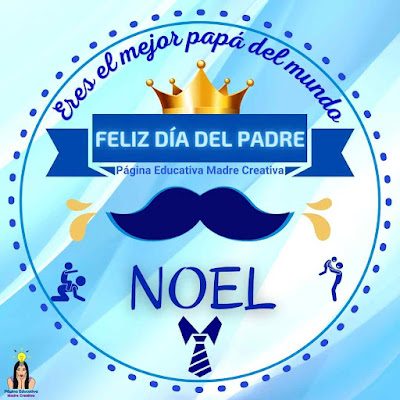 Solapín Nombre Noel para redes sociales por Día del Padre