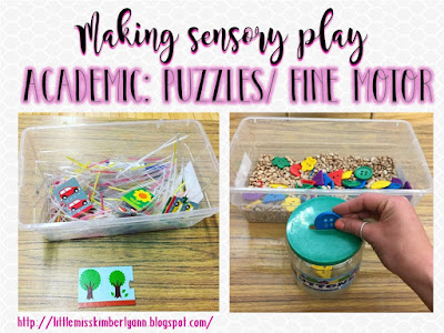 Making Sensory Play ACADEMIC in special education