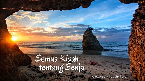 senja di pantai