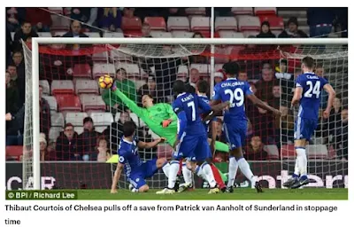 EPL Matches Reports: Crystal Palace 1-2 Manchester United, Sunderland 0-1 Chelsea and the rest of the action as it happened.