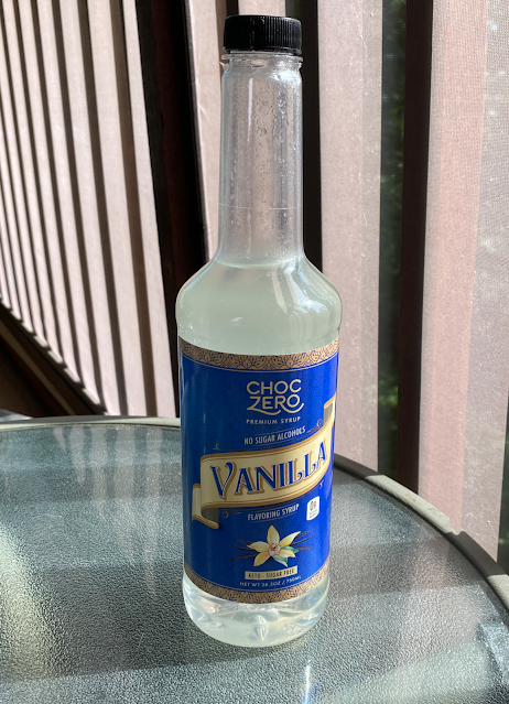 Bottle of ChocZero Sugar-Free Vanilla Syrup