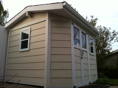 ... by Deckrative Designs Calgary: WOODEN SHED WITH EAVES AND WINDOWS