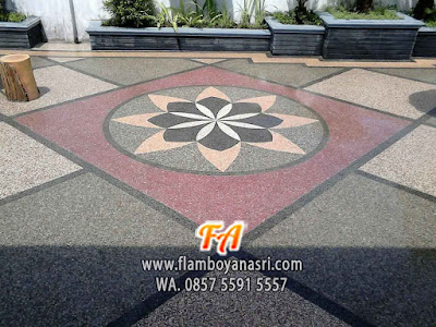 Desain Gambar Motif Lantai Batu Sikat