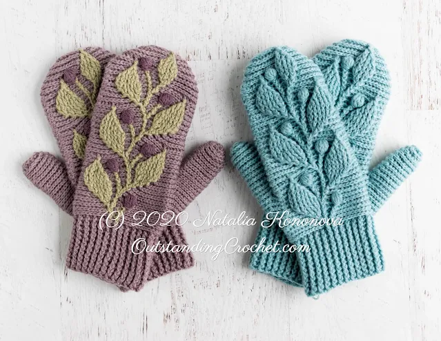Hedera Textured Cable Mittens