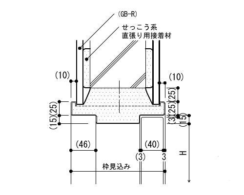 4-23-4　鋼製建具枠 断面