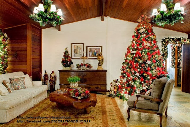 ¿Cómo Decorar la Sala en Navidad? - Living Christmas Natal by artesydisenos.blogspot.com