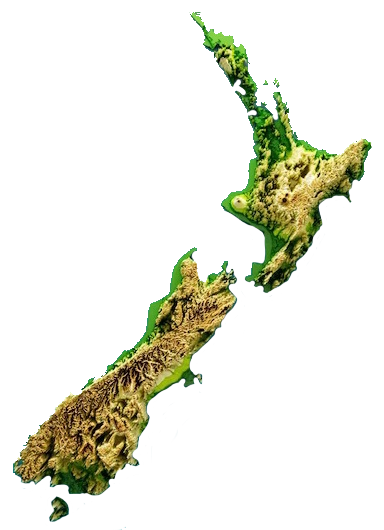 New Zealand Relief Maps