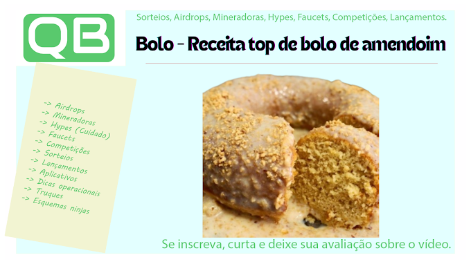 Bolo - Receita top de bolo de amendoim