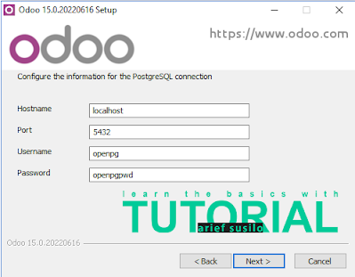 odoo postgresql setting