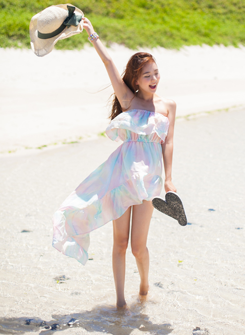 Strapless Rainbow Dress