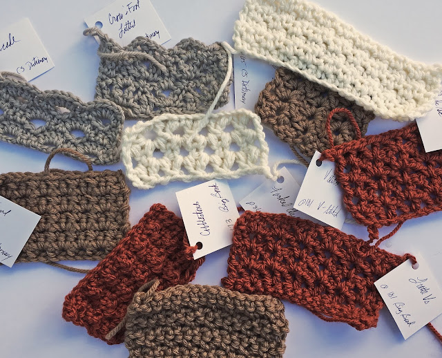 Floss & Fleece: Photo of crochet swatches