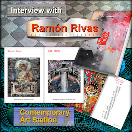 Las obras de Ramón Rivas: “Art Explosion At The Station” y “Unicellular Surgery”, del libro "Elección del Coleccionista de Arte".