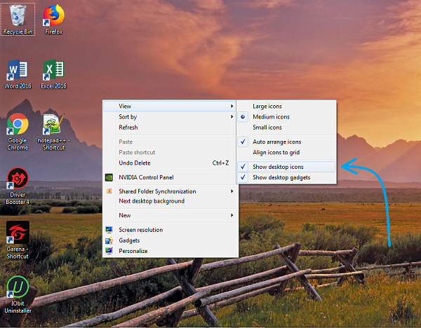 Cara Menyembunyikan Icon Desktop di Komputer Windows