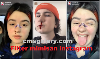 Filter mimisan instagram || Cara mendapatkan FIlter Nosebleed instagram