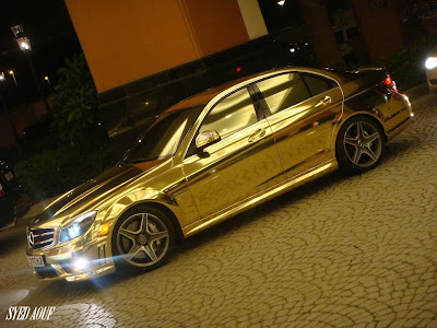 The Gold Mercedes Seen On CoolPictureGallery.blogspot.com Or www.CoolPictureGallery.com