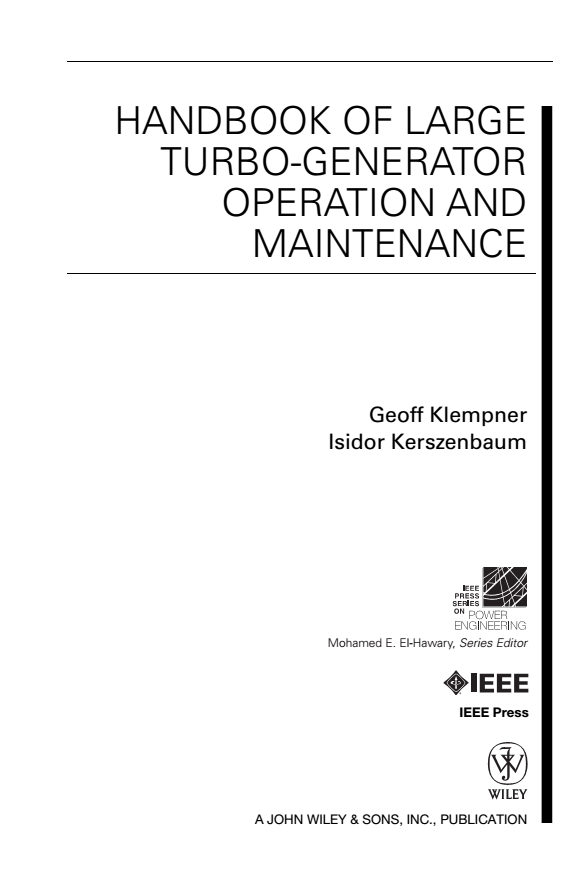 Handbook of Large Turbo-generator Operation and Maintenance, 2nd Edition