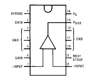 LM390 Simple 2 Way intercom Circuit Koleksi Skema 