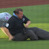 Brett Baty trips, falls over umpire on throw to first vs. Cards (Video)