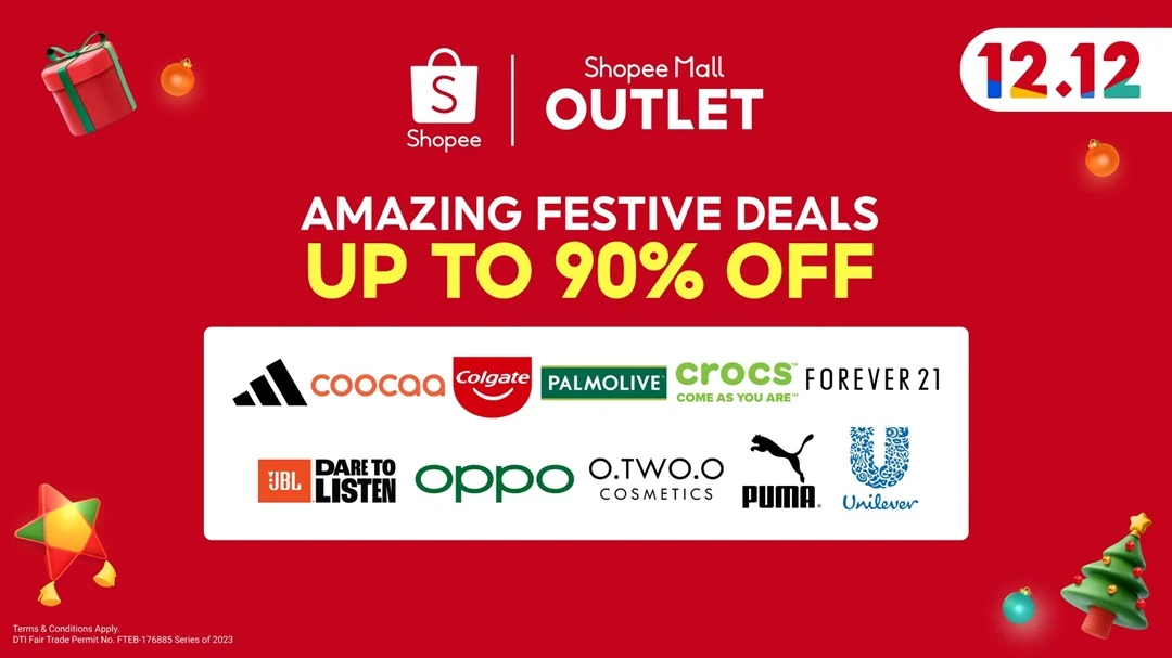 Score the best-branded deals from Shopee Mall Outlets during the 12.12 Mega Pamasko Sale!