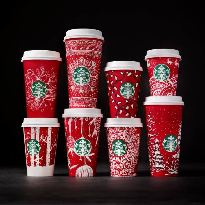 Vuelven los icónicos vasos navideños de Starbucks®! Ahora también