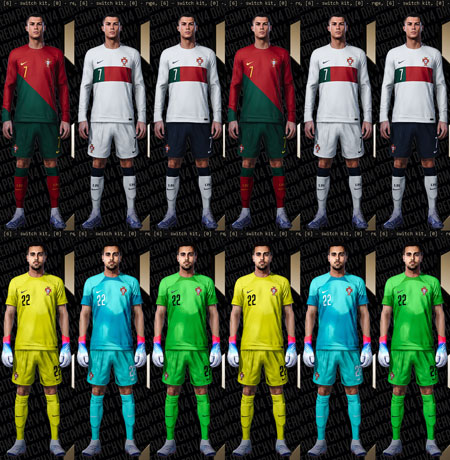 Portugal Kits 2022 For eFootball PES 2021