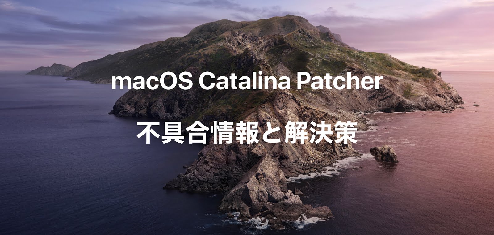 Macos Catalina Patcher 不具合情報と解決策