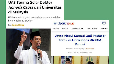 Ustadz Abdul Somad Dihormati di Malaysia dan Brunei, Singapura Telah Lecehkan Indonesia