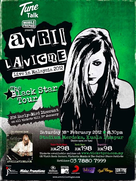 Avril Lavigne live in Malaysia 2012 Black Star Tour Mwak mwak 