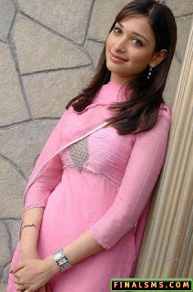 Tamanna Bhatia In pink dress