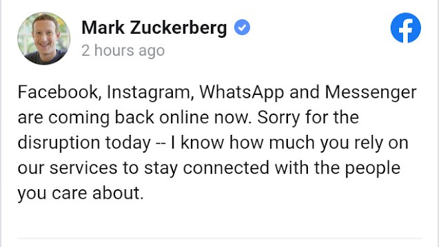 WhatsApp Facebook and Instagram server down