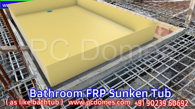 how to fill in a sunken shower,water proofing treatment for toilet,fiber waterproofing,FRP lining Solutions With Fiberglass Mesh Tub Coating,Gel Coated Fiberglass Sunken Tub Is the best Waterproofing Solution